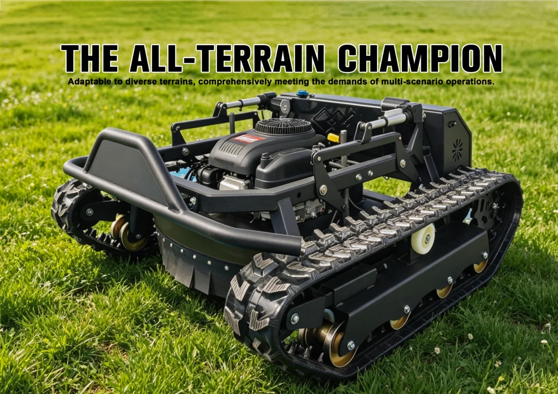 GC-608-90L Heavy-Duty Remote Control Tracked Lawn Mower